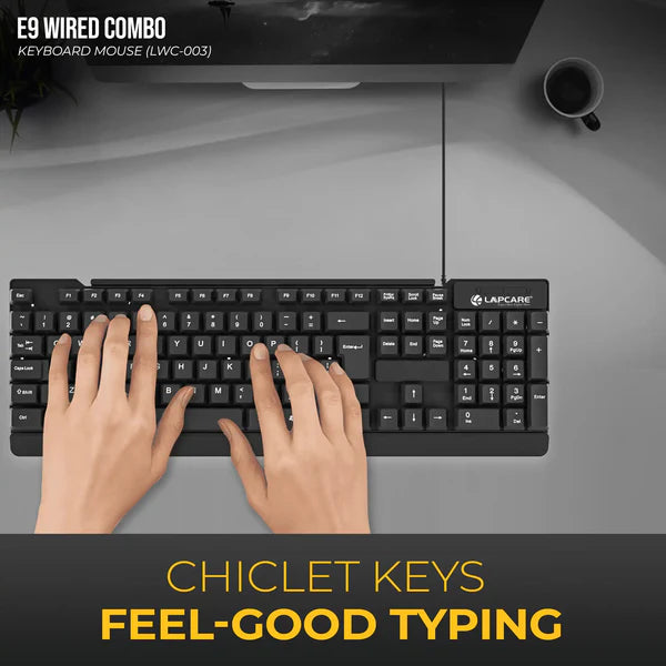 Keyboard + Mouse E9 Wired Combo