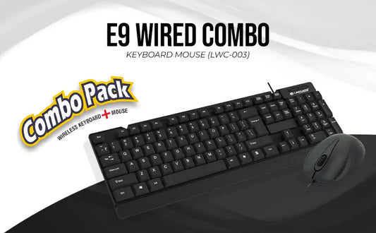 Keyboard + Mouse E9 Wired Combo